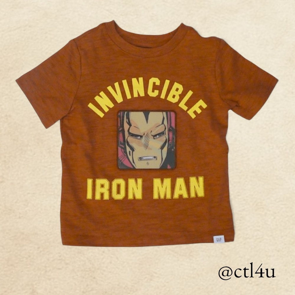 GAP babyGAP Marvel Invincible Iron Man Cotton Short Sleeve Tee 2T